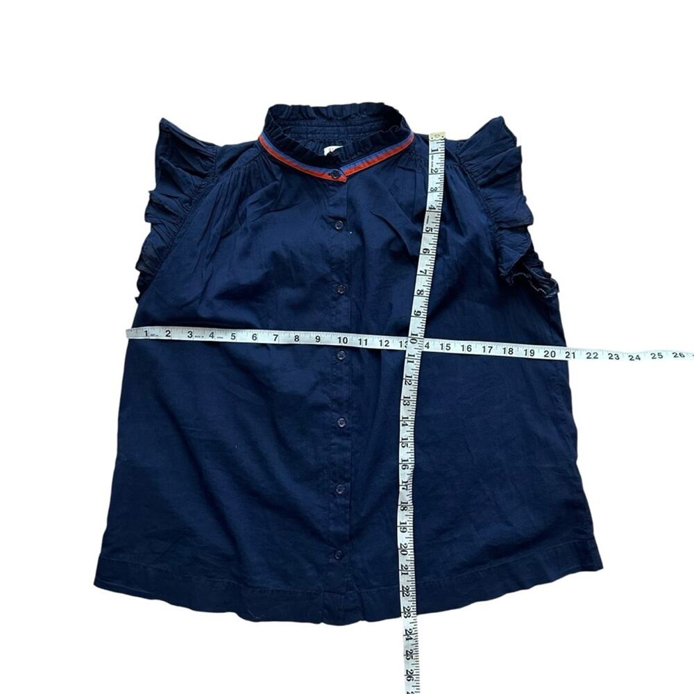 Sundry Flutter Sleeve Button Down Top Size Xs - image 4